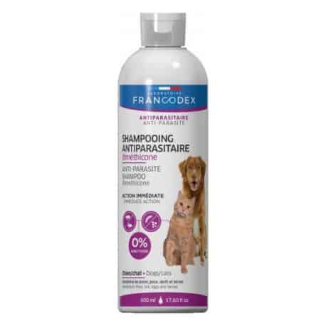 Shampoing Antiparasitaire pour chiens et chats à base de Dymethicone 500ml