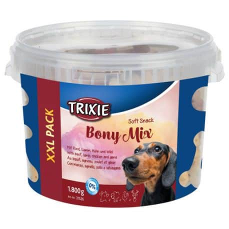 récompense pour chien Soft Snack Bony Mix Parfum en forme d'os XXL Pack 1,8Kg