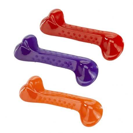 Jouet pour chien OS divers coloris en polyurethane 18.7cm