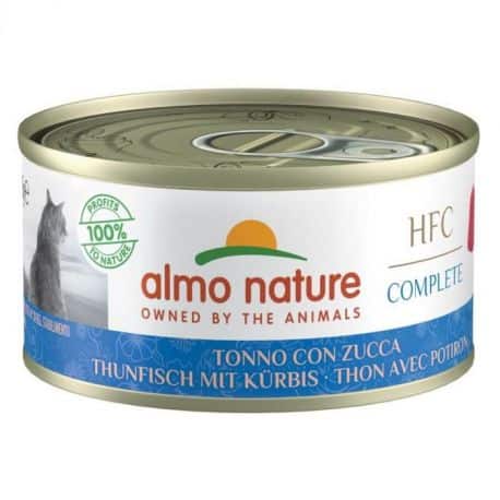 Aliment humide pour chats Almo Grain Free (sans céréales) au Thon et Potiron 70Gr