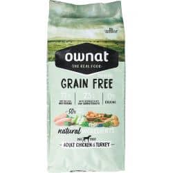 Ownat grain free (sans céréales) prime pour chien Poulet et Dinde 14Kg