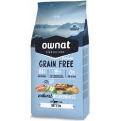 Ownat grain free (sans céréales) prime pour chaton 1Kg