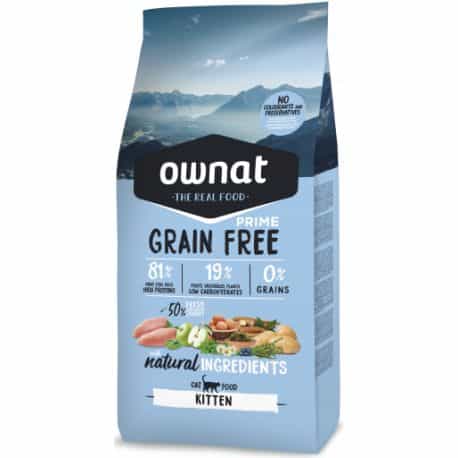 Ownat grain free (sans céréales) prime pour chaton 1Kg