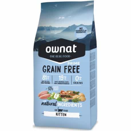 Ownat grain free (sans céréales) prime pour chaton 3Kg