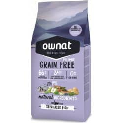 Ownat grain free (sans céréales) prime pour chat stérilisé au poisson 1Kg