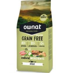 Ownat grain free (sans céréales) prime pour chat adulte 1Kg