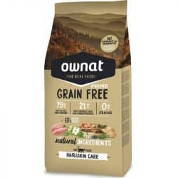 Ownat grain free (sans céréales) pour chat hair & skin (peau et pelage) 1Kg