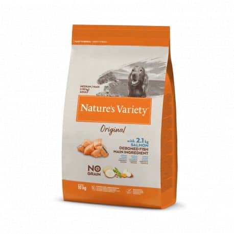 Nature's Variety No Grain(sans céréales) Medium Adulte au Saumon 2Kg