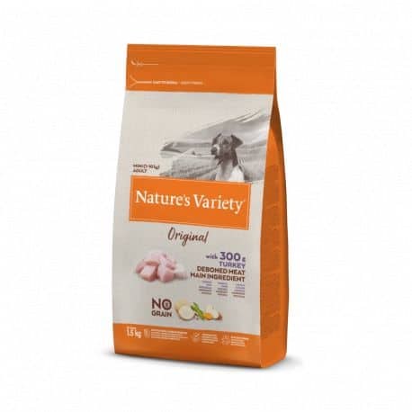 Nature's Variety No Grain(sans céréales) Mini Adulte à la Dinde 1,5Kg