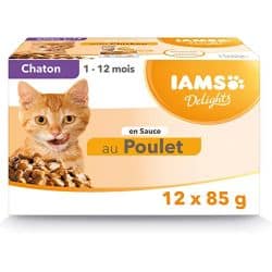 Iams Naturally humide pour chaton au poulet 1285Gr