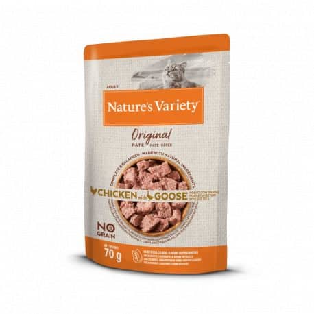 Nature's Variety Humide pour Chat No Grain(sans céréales) au Poulet et Oie 70 Gr