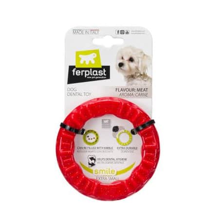 Jouet pour chien Smile anneau : ROUGE / XS