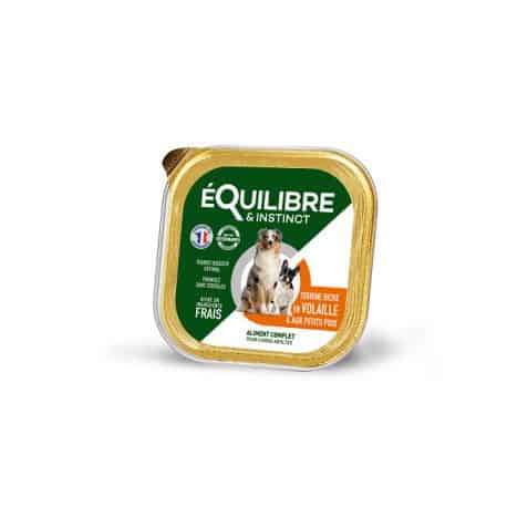 E&I Barq.chien Adulte volaille + petit pois 300 grs