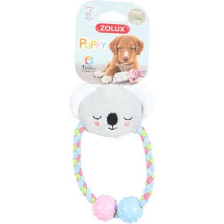 Jouet Peluche Puppy TINY : CORDE / GRIS