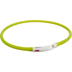 Collier flash lumineux USB en silicone : VERT