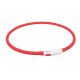 Collier flash lumineux USB en silicone : ROUGE