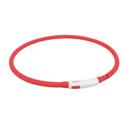Collier flash lumineux USB en silicone : ROUGE