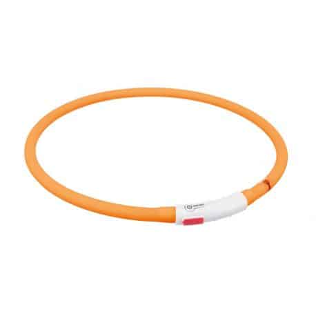 Collier flash lumineux USB en silicone : ORANGE