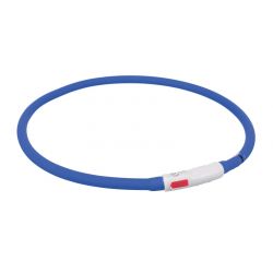 Collier flash lumineux USB en silicone : BLEU