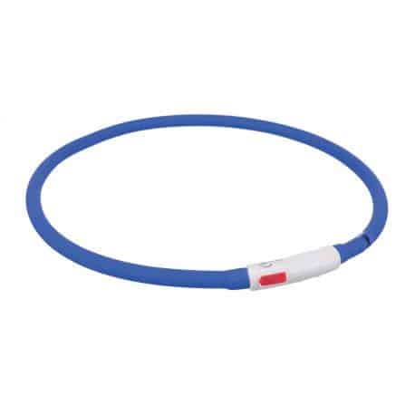 Collier flash lumineux USB en silicone : BLEU